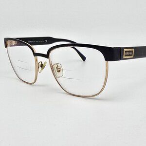 Versace Mod. 1264 1436 Black Gold Eyeglasses Frame Italy 54-18-140